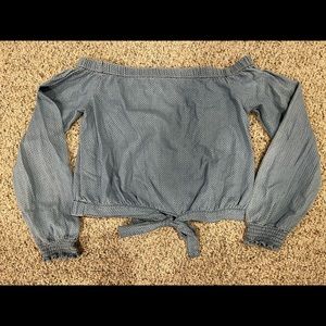 Long sleeve, off the shoulder crop top